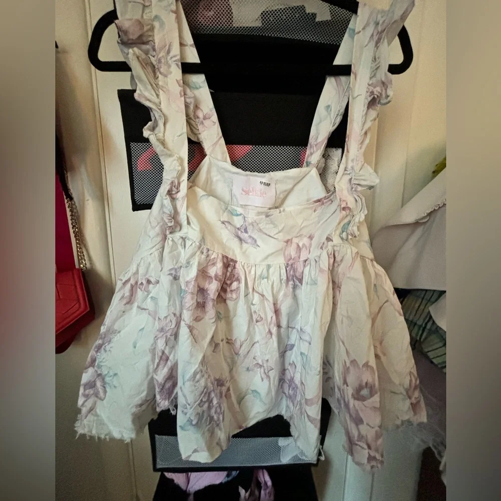 Selkie Ruffle Apron Top- Ribbon Dancer- 2X - Picture 4 of 4